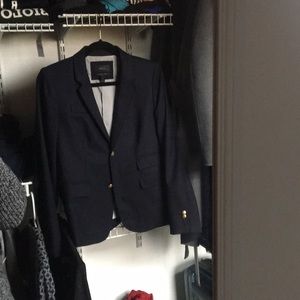 Navy school boy blazer with gold buttons by J.Crew